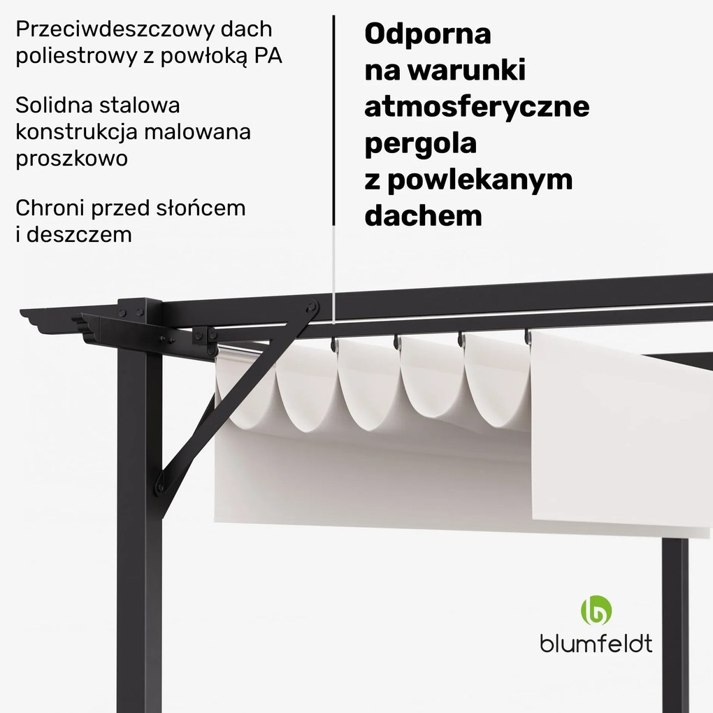 Blumfeldt Pantheon Robust 3x3m Pergola Kremowy