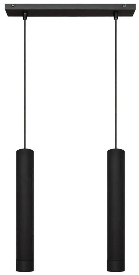 LED lampa wisząca TUBA 2xGU10/4,8W/230V czarna