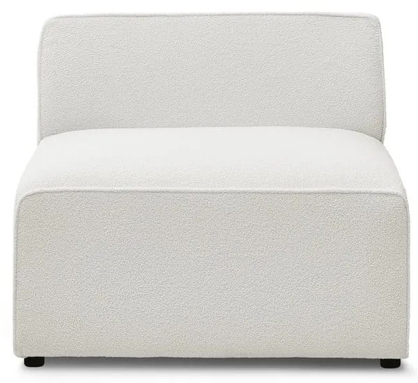 Biały moduł sofy z materiału bouclé (moduł środkowy) Megeve – Bobochic Paris