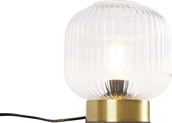 Lampa stołowa art deco mosiądz - Karel