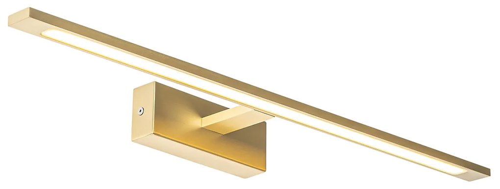 Lampa ścienna mosiądz 62 cm w tym LED IP44 - JerreDesignerski Oswietlenie wewnetrzne
