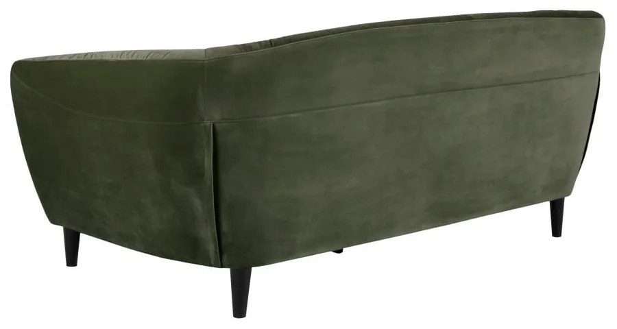 Zielona aksamitna sofa Actona Ria, 191 cm