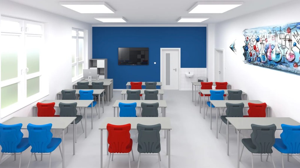 Krzesło szkolne do sali lekcyjnej Classic rozmiar 4-6