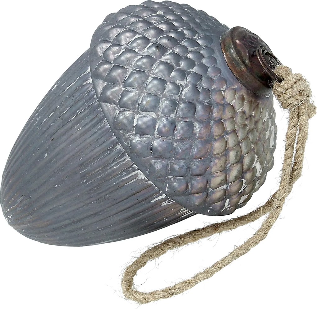 Bombka Vintage Frost 14 cm grey