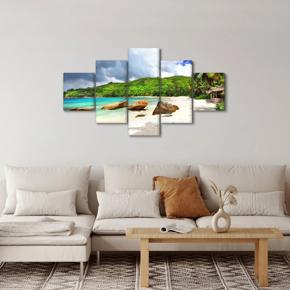 Obraz - Seszele, Takamaka beach (125x70 cm)