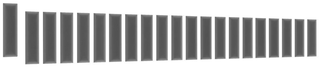Zestaw 20 paneli tapicerowanych QUADRATTA 210x90x60 szary ELTAP