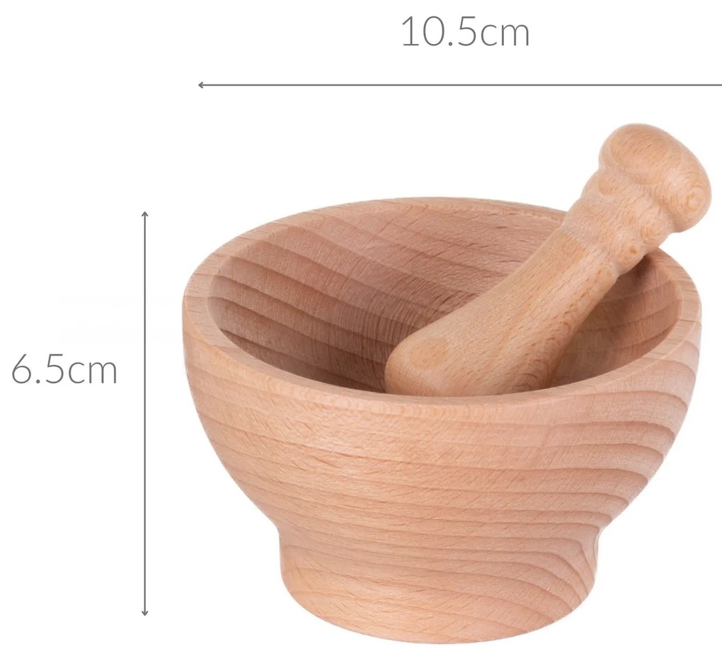 Moździerz z drewna bukowego, Ø 10,5 cm