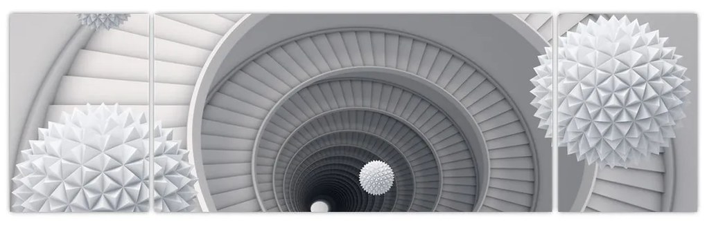Obraz abstrakcji 3D (170x50 cm)