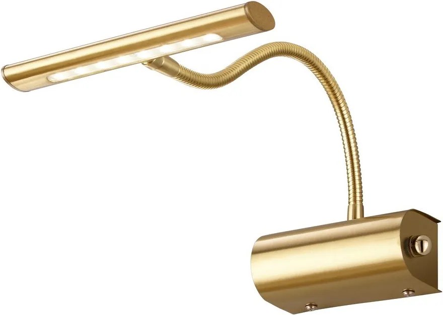 Kinkiet LED z elastyczną konstrukcją/ze ściemniaczem w kolorze mosiądzu Curtis – Trio