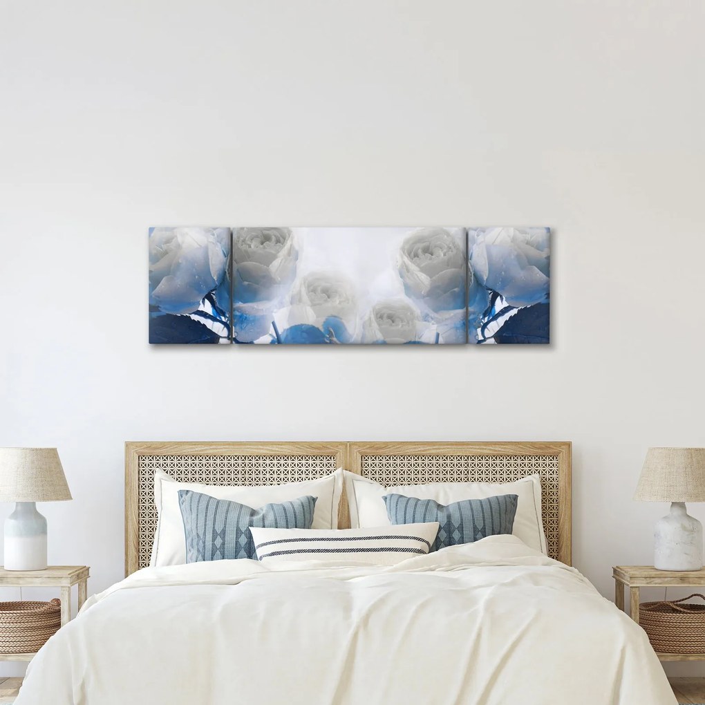 Obraz - Białe róże (170x50 cm)