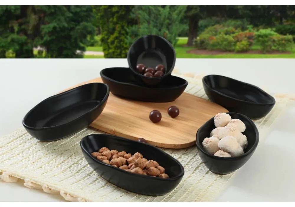 Czarne ceramiczne miski zestaw 6 szt. – Hermia