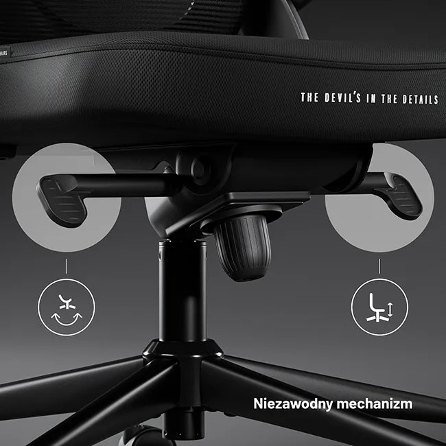 Ergonomiczny fotel do pracy w biurze Diablo V-Light czarny