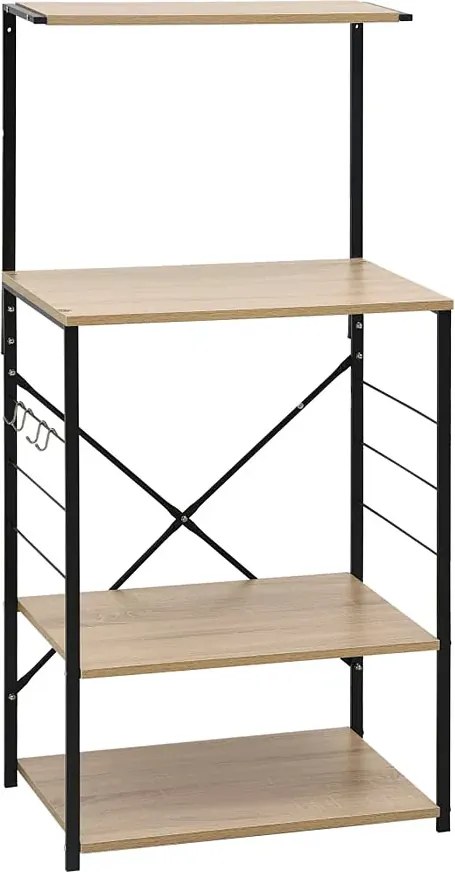 Stojący regał w stylu loft czarny + dąb Z7-C68