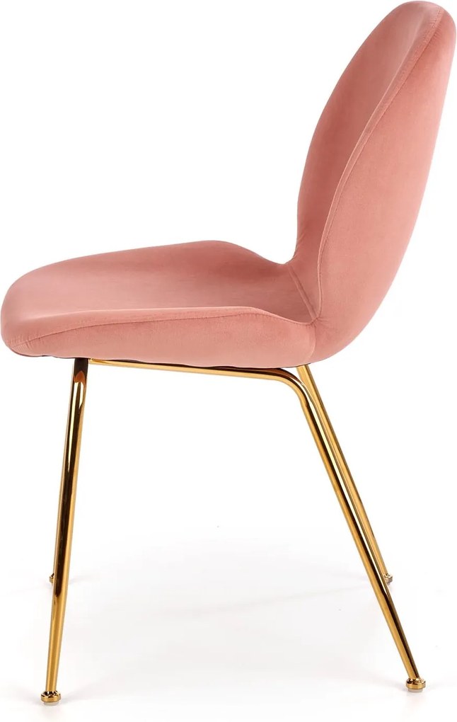 Tapicerowane krzesło na złotych nogach K381 Halmar