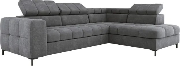 Narożnik PABLOS układ L strona Lewa w tkaninie VOGUE 14 regulowane zagłówki z funkcją spania