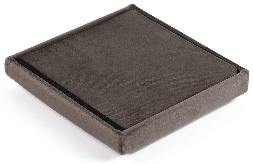 Brązowy składany taboret CUBEXO VELVET M