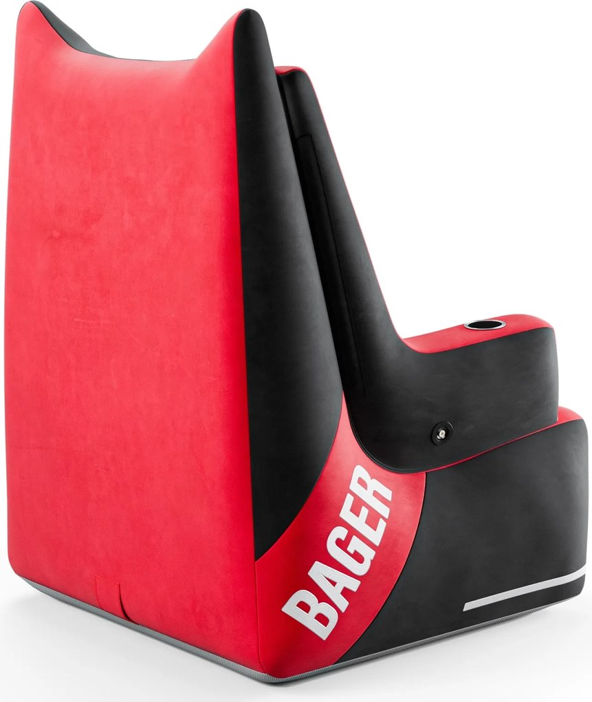 Dmuchany fotel do grania na konsoli Diablo Bager, kolor czarno-czerwony