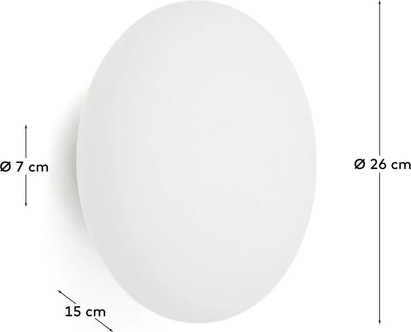 Kinkiet w biało-srebrnym kolorze ø 26 cm Bamila – Kave Home