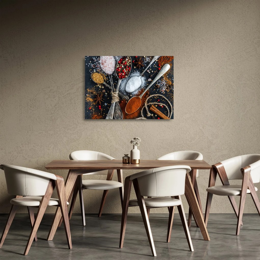 Obraz na szkle - przyprawy (70x50 cm)