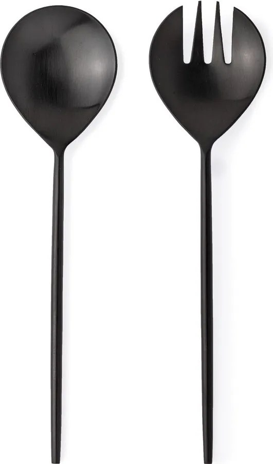 Sztućce do sałatek 2 szt. ze stali nierdzewnej Bronte – Bizzotto