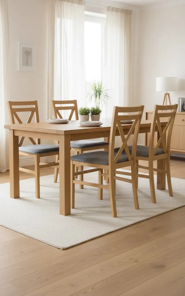 Drewniane nowoczesne krzesło do jadalni dąb miodowy Z2-D47