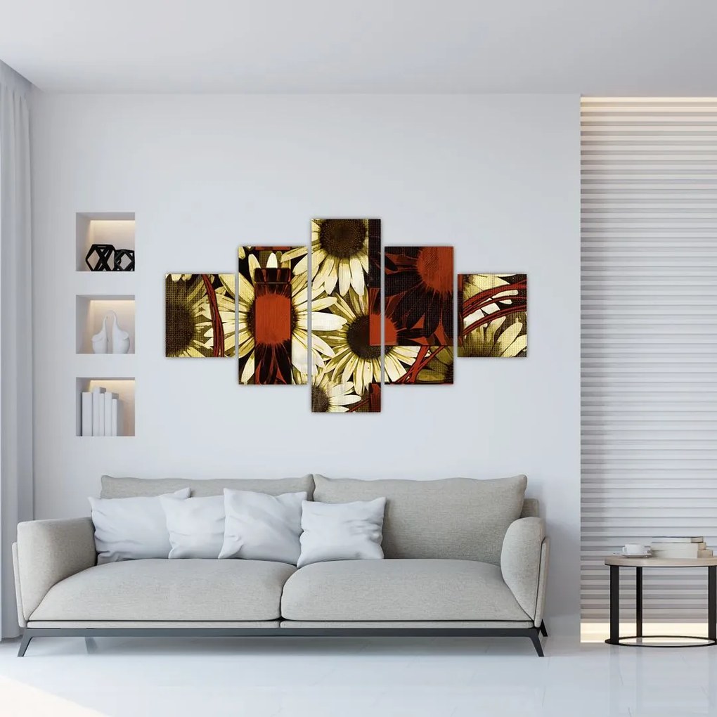 Obraz kwiatów (125x70 cm)