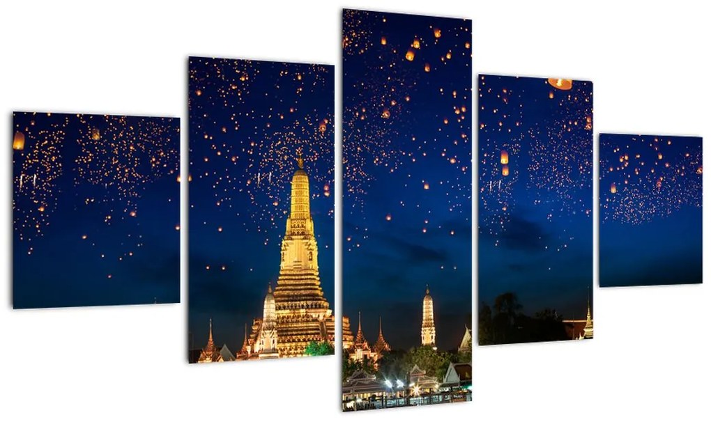 Obraz - Lampiony szczęścia, Bangkok (125x70 cm)