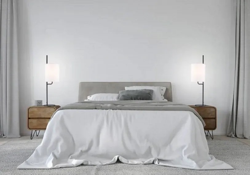 Metalowa czarna lampa stołowa na nóżce V043 L6-E46