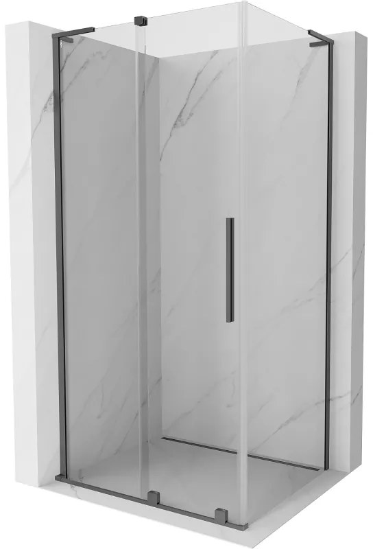 Mexen Velar L kabina prysznicowa rozsuwana 90 x 75 cm, transparent, gun metal - 871-090-075-03-95