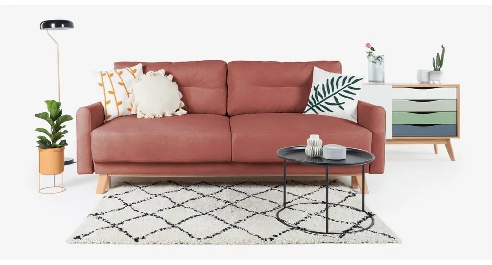 Różowa sofa rozkładana Bonami Selection Pop