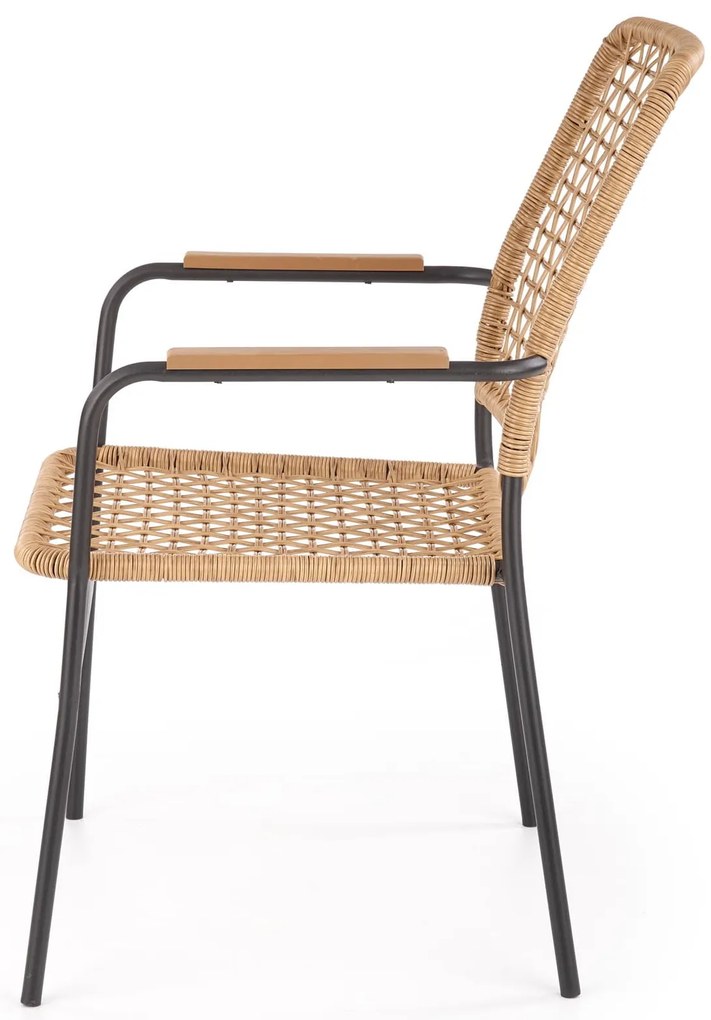 K457 krzesło naturalny, rattan syntetyczny, boho, skandynawski,