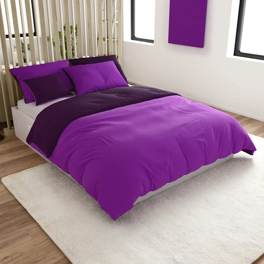 PrzytulneMieszkanie.pl PrzytulneMieszkanie.pl Bawełniana pościel VIOLETTA fioletowa Rozmiar pościeli: 70 x 90 cm | 140 x 200 cm