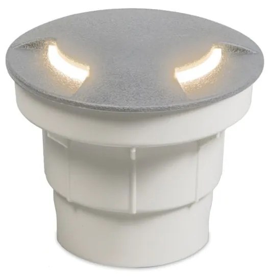 Zewnetrzna Nowoczesny zewnętrzny reflektor naziemny szary z wbudowanym LED IP67 - Ceci 2 Nowoczesny Oswietlenie zewnetrzne