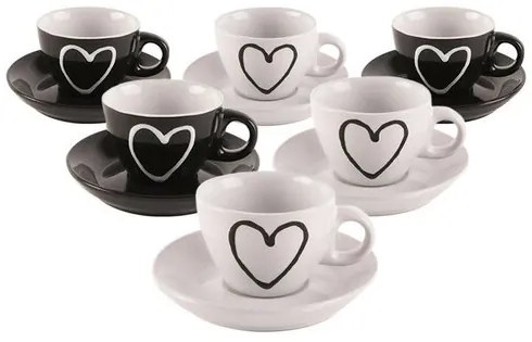 Orion filiżanka z talerzykiem HEART 0,09 l, 6 szt.