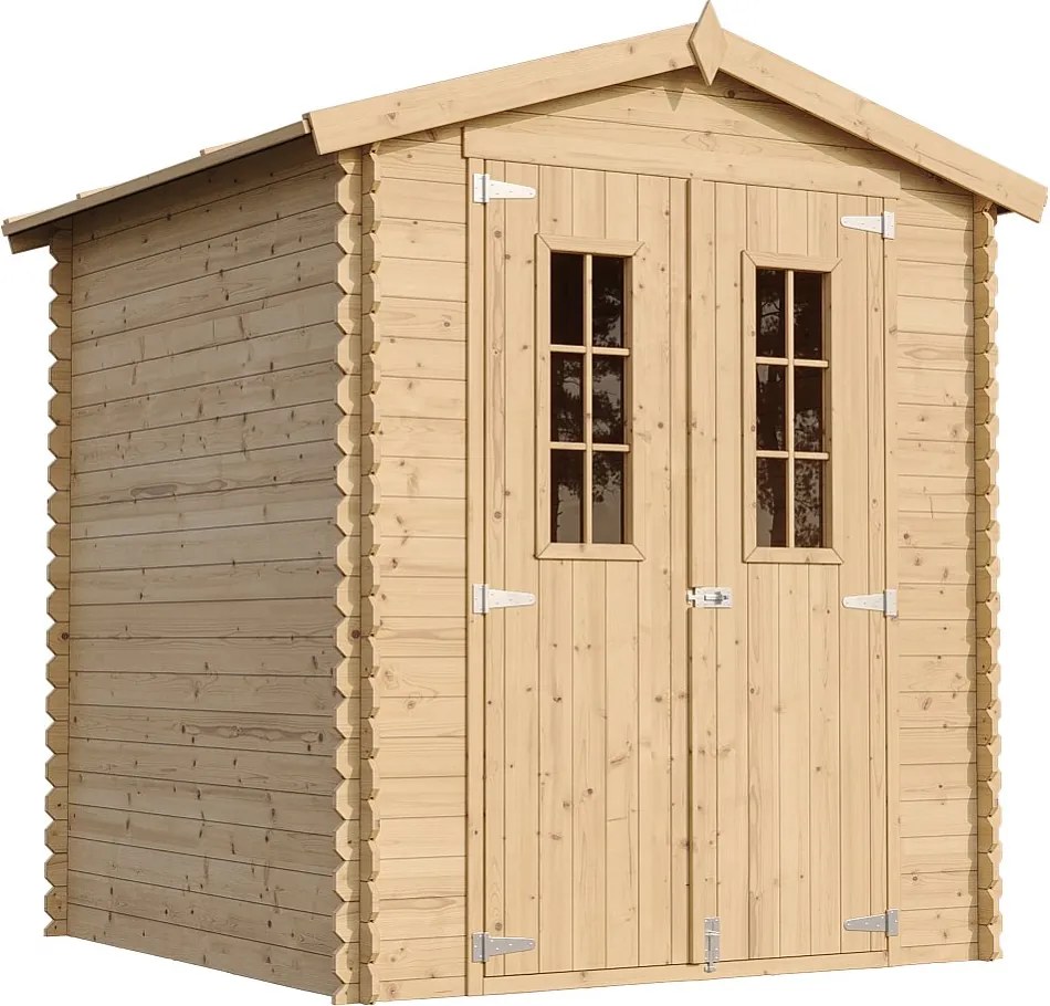 Drewniana szopa ogrodowa z podłogą - 180 x 180 x 218 - 2,82 m2 - M320C+M320G