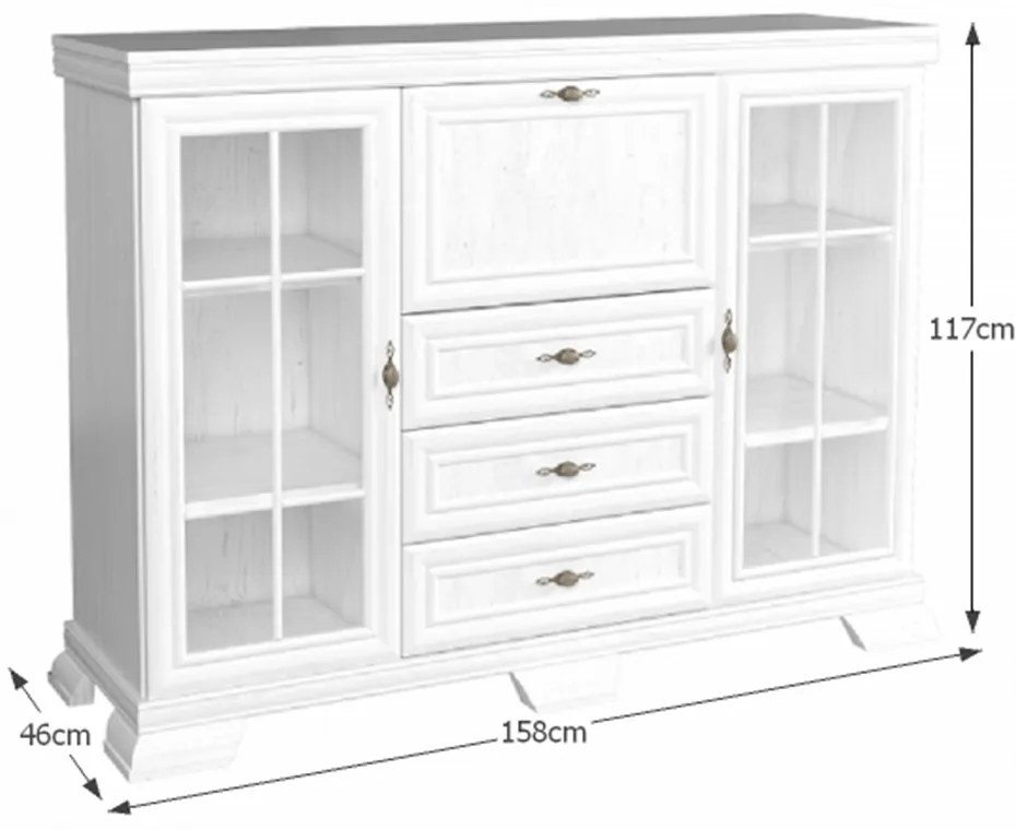 Komoda KORA KK6, sosna andersen