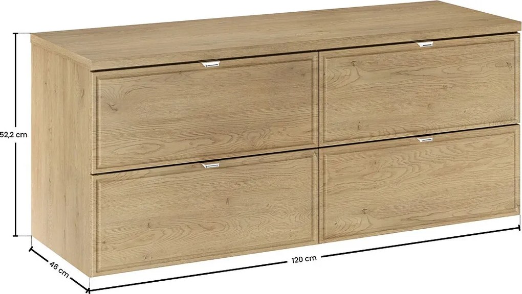 Wisząca szafka pod umywalkę Dąb Cremona R8-B67