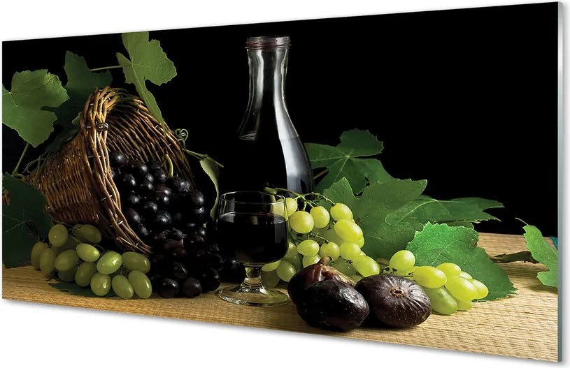 Panel szklany do Kuchni Winiarski Kosz z Winogronami