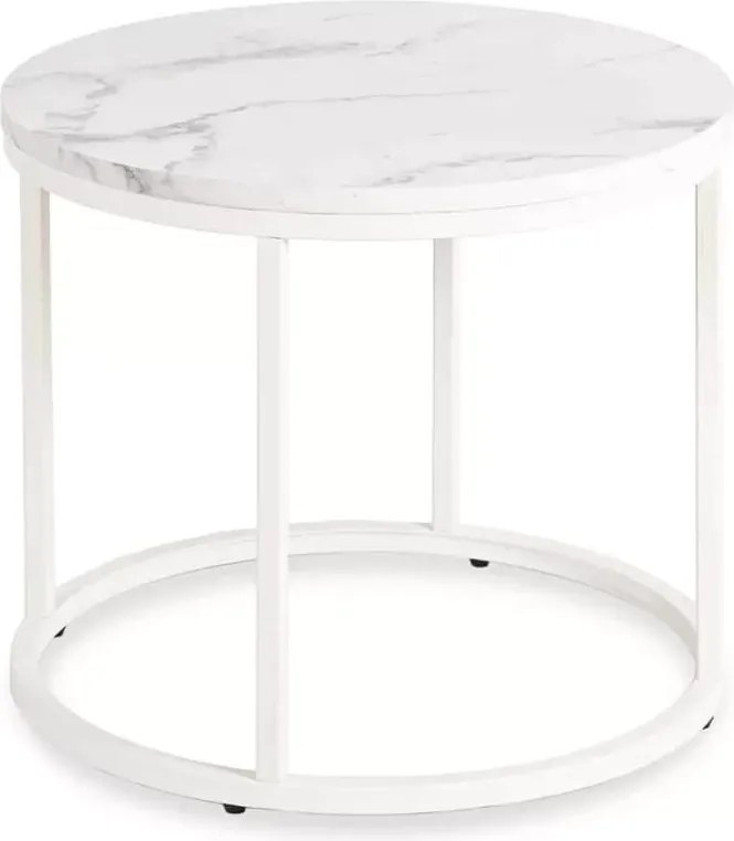 Stolik kawowy Ayton – nowoczesny design i elegancja z blatem w kolorze białego marmuru, bieli lub dębu
