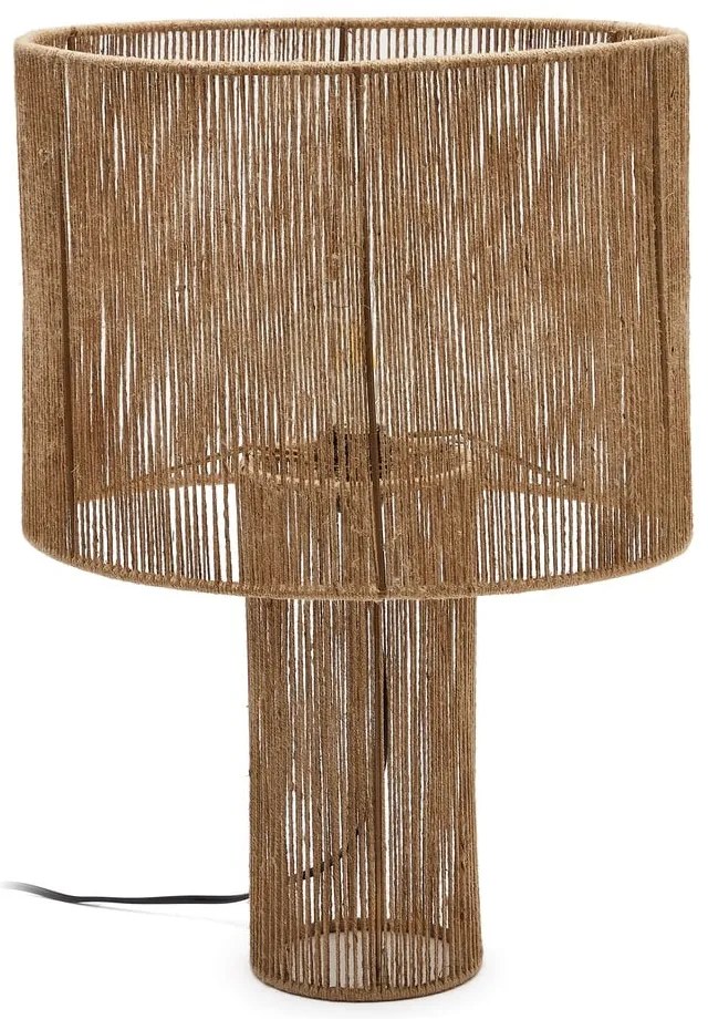 Lampa stołowa w naturalnym kolorze z kloszem z juty (wysokość 54 cm) Pontos – Kave Home
