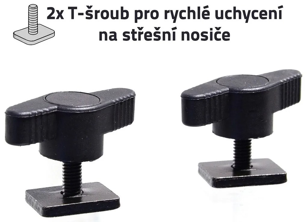 Compass Zamykane bagażniki dachowe do rowerów ALU- FIX TÜV, 132 cm