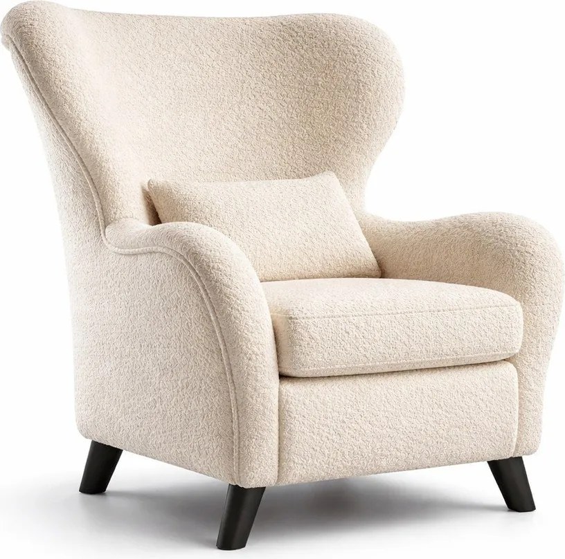 Beżowy fotel uszak Miuform Miuf