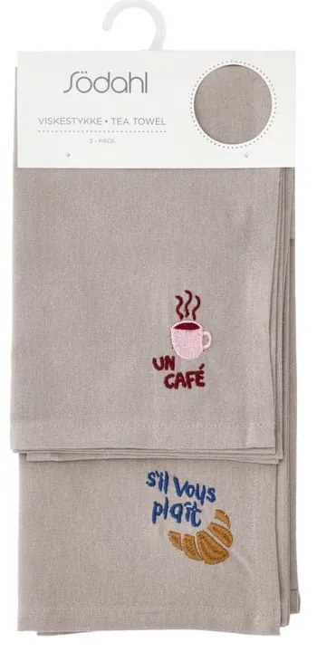 Bawełniane ścierki zestaw 2 szt. 50x70 cm Bistro – Södahl