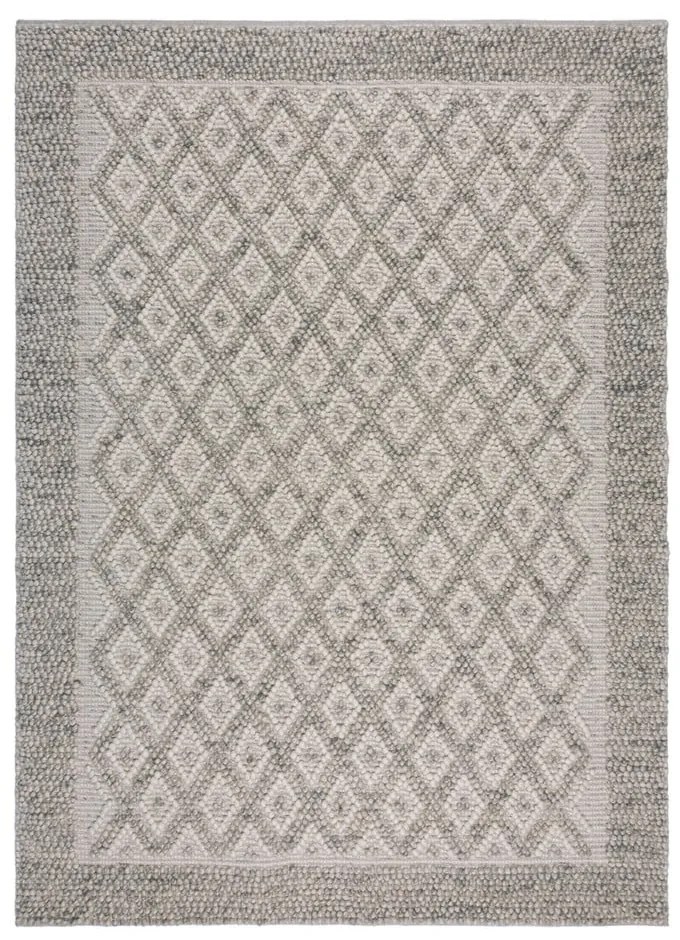 Szary dywan z mieszanki wełny tkany ręcznie 160x230 cm Minerals Diamond – Flair Rugs