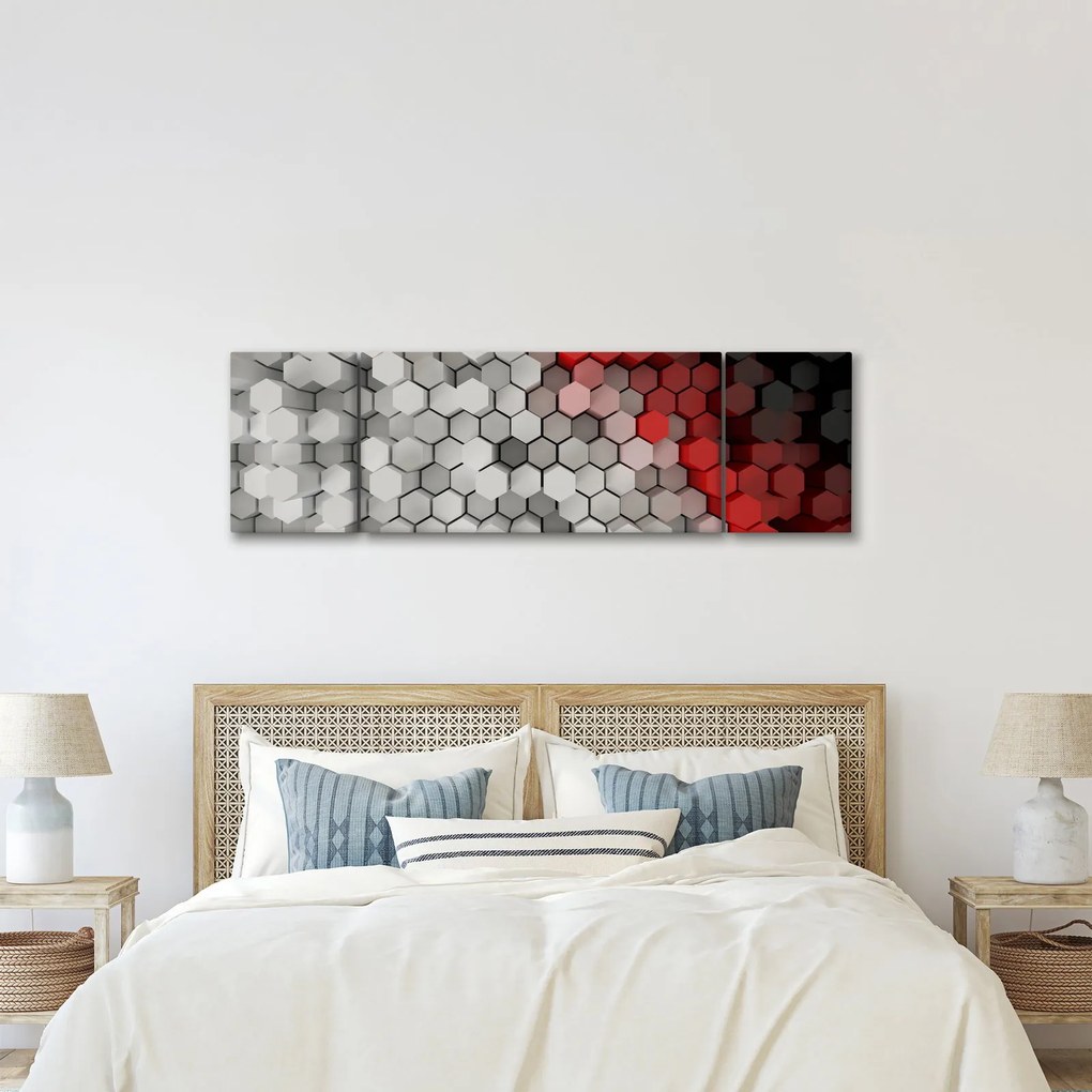 Obraz - sześciokąty 3D (170x50 cm)