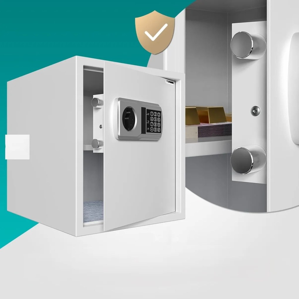 Elektroniczny sejf meblowy SECURITY, 35 x 40 x 40cm, srebrny Deuba