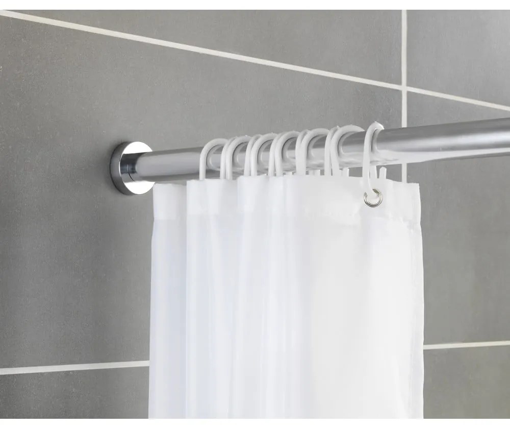 Drążek teleskopowy w kolorze srebra do łazienki Wenko Luz, dł. 110-185 cm