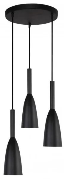 Lampa sufitowa metalowa klosz wisząca AT22-3SZ-Black