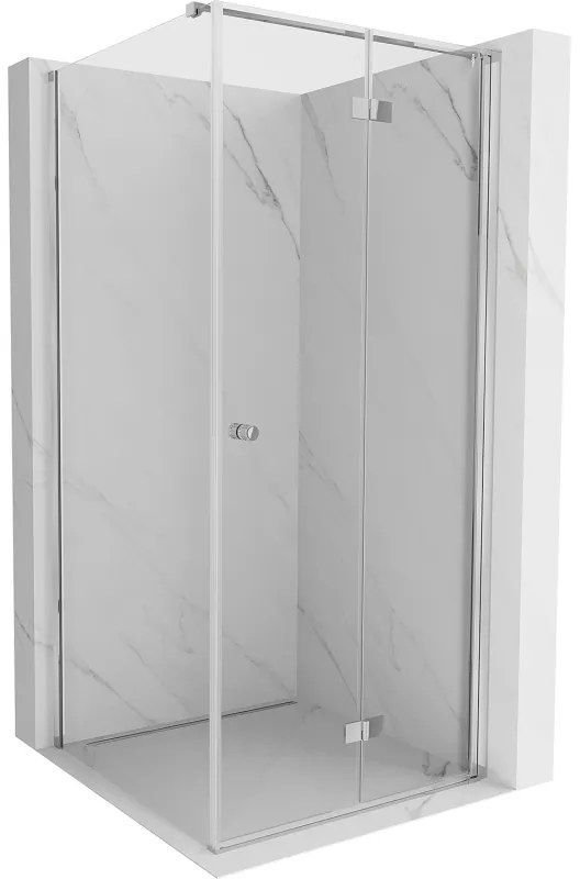 Mexen Mist-F kabina prysznicowa składana prawa 95 x 95 cm, transparent, chrom - 8A6T-095-095-01-00-P