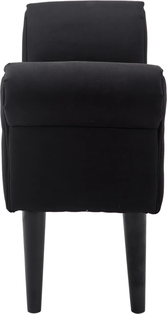 HOMCOM Sypialnia Ławka Ławka Tapicerowana Ławka MDF Pianka Czarna